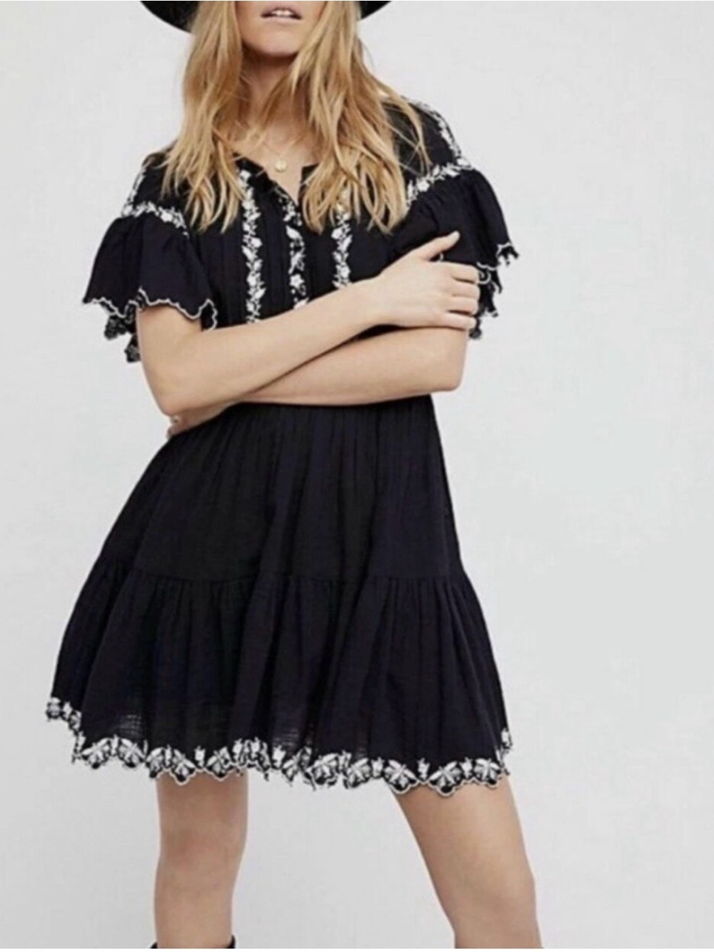 Free People Santiago Embroidered Dress